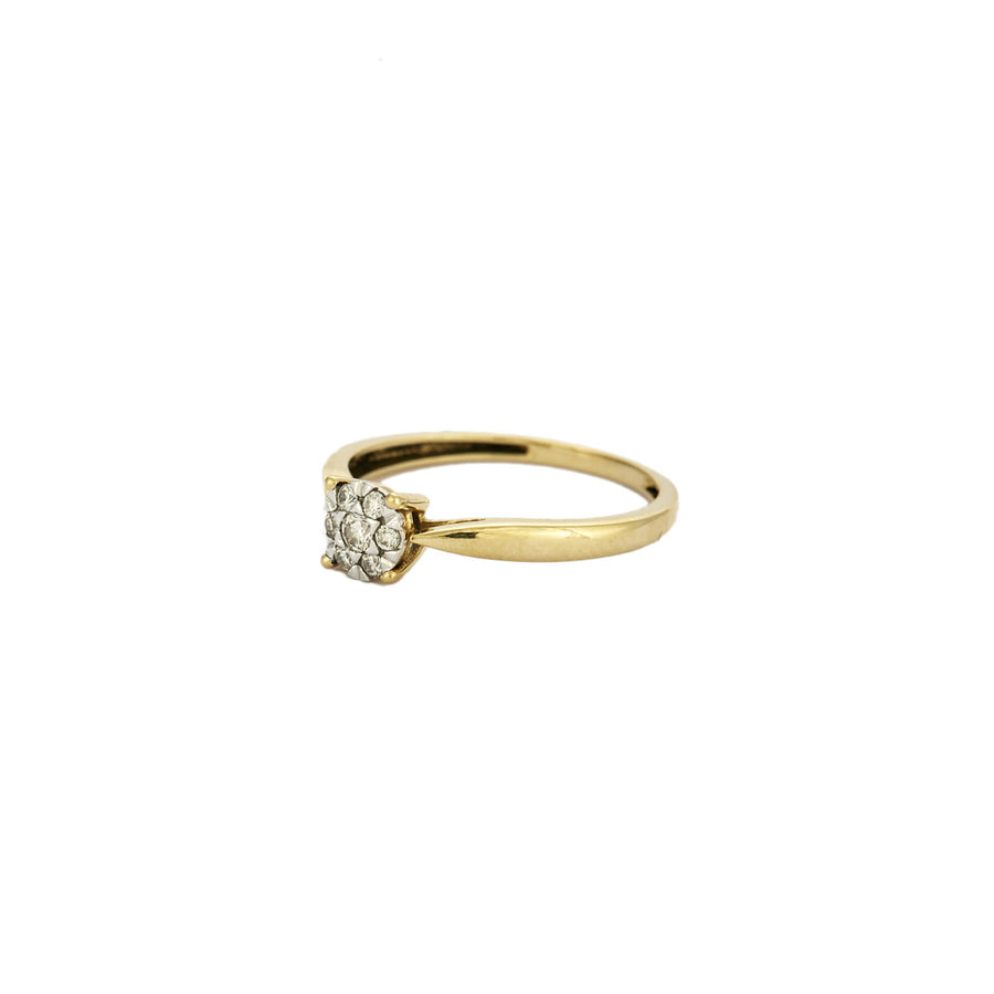 BAGUE OR JAUNE ET DIAMANTS