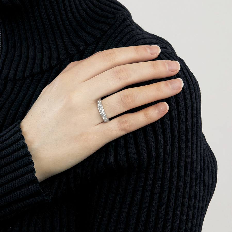 BAGUE OR BLANC ET DIAMANTS