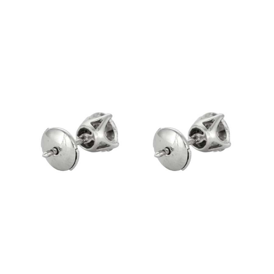 PUCES D'OREILLES OR BLANC & DIAMANTS