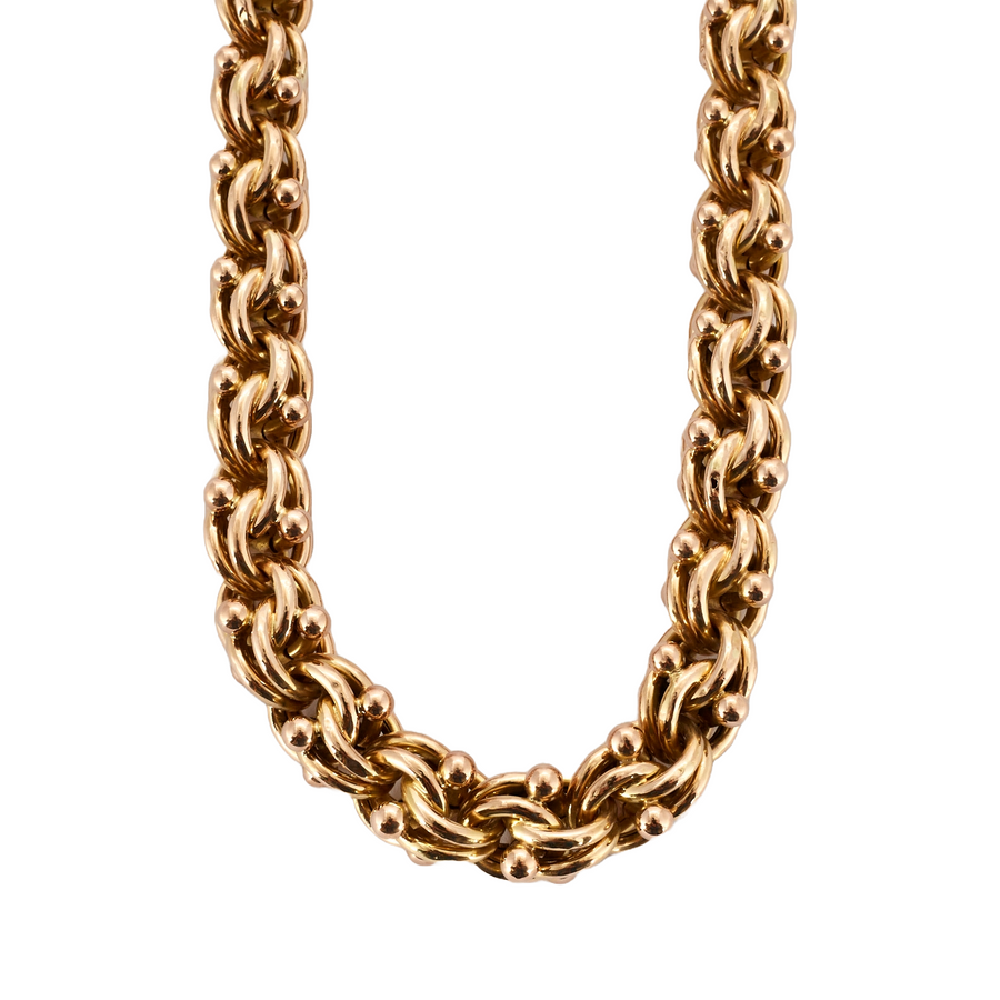 COLLIER MAILLE ROYALE OR JAUNE