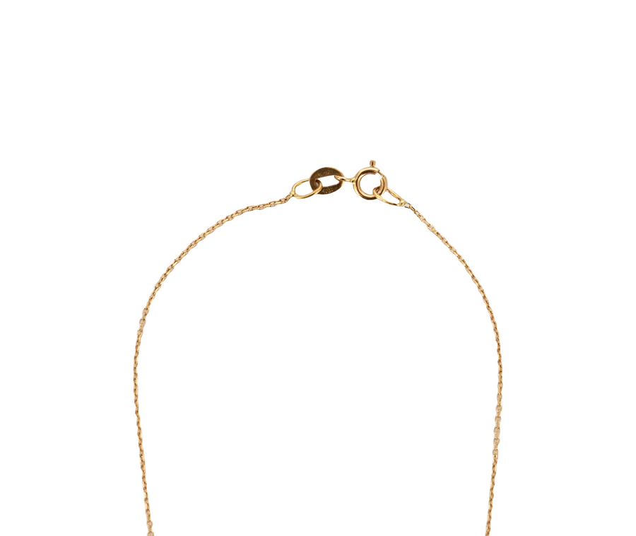 COLLIER OR JAUNE, PERLE ET DIAMANTS