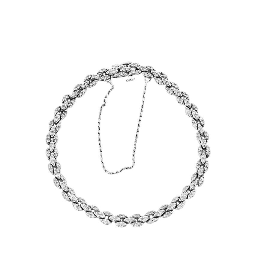 BRACELET OR BLANC ET DIAMANTS