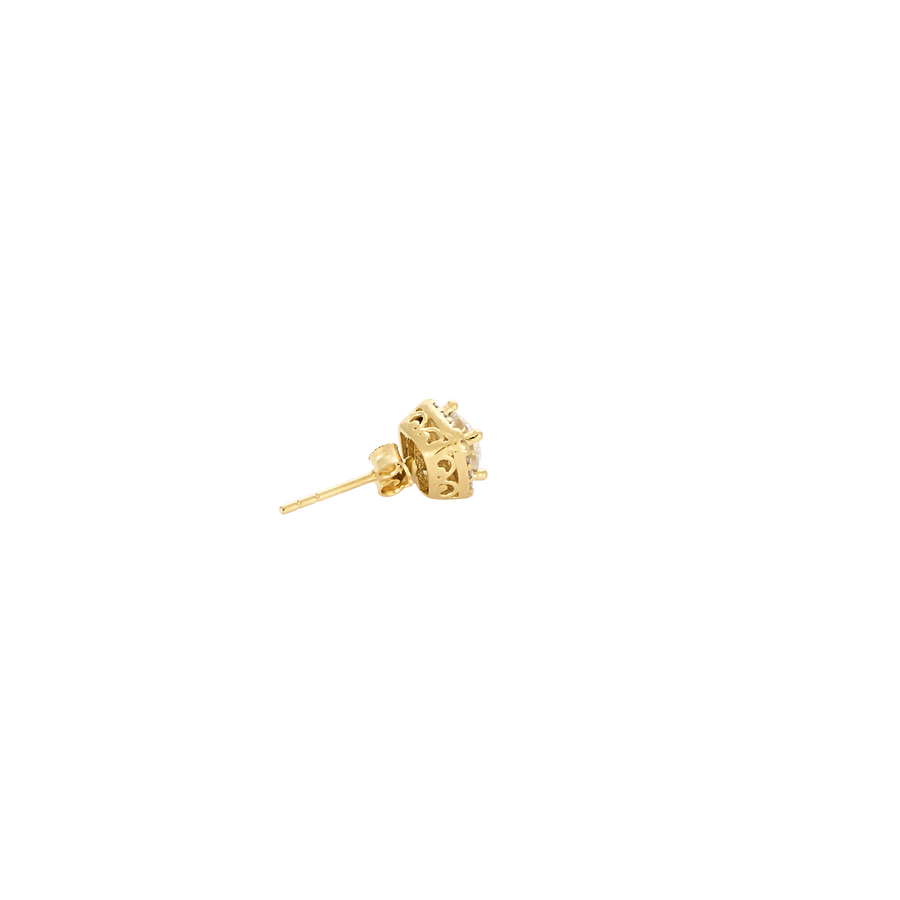 PUCES D'OREILLES OR JAUNE ET ZIRCONIUMS