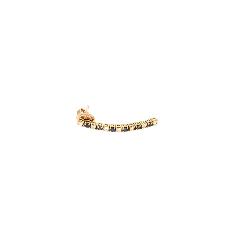 BOUCLES D'OREILLES OR, SAPHIRS ET DIAMANTS