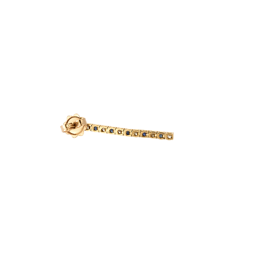 BOUCLES D'OREILLES OR, SAPHIRS ET DIAMANTS
