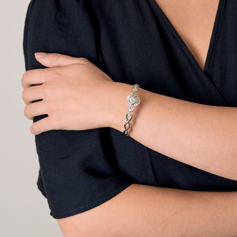 BRACELET OR BLANC ET DIAMANTS