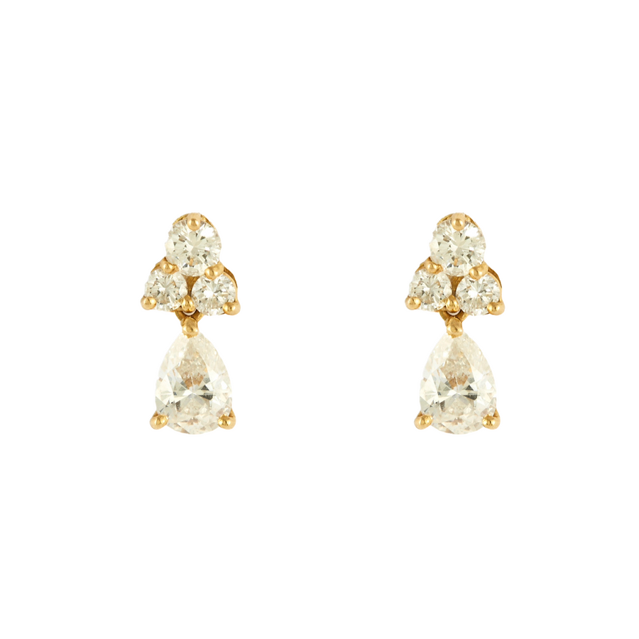 BOUCLES D'OREILLES DORMEUSES OR & DIAMANTS