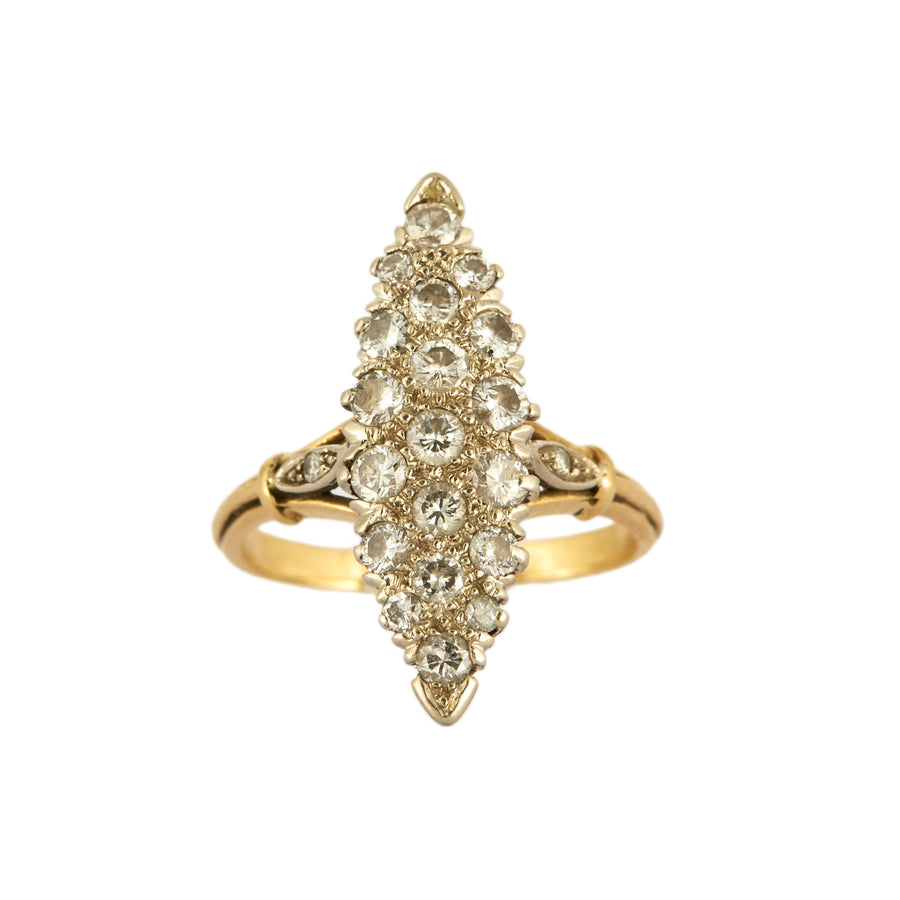 BAGUE MARQUISE OR & DIAMANTS