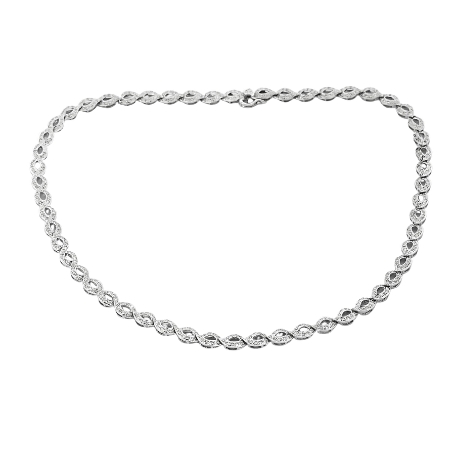 COLLIER OR BLANC ET DIAMANTS