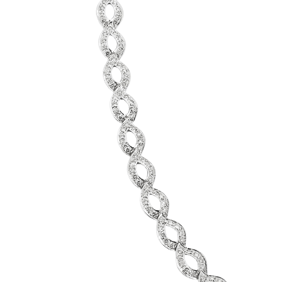 COLLIER OR BLANC ET DIAMANTS