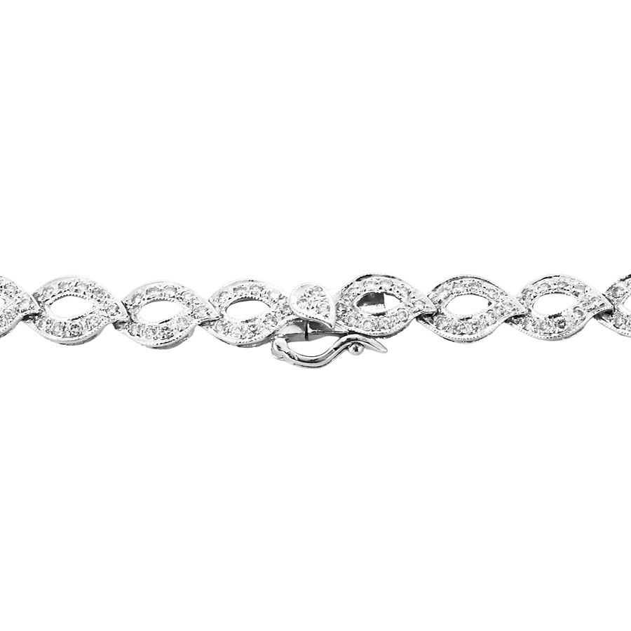 COLLIER OR BLANC ET DIAMANTS