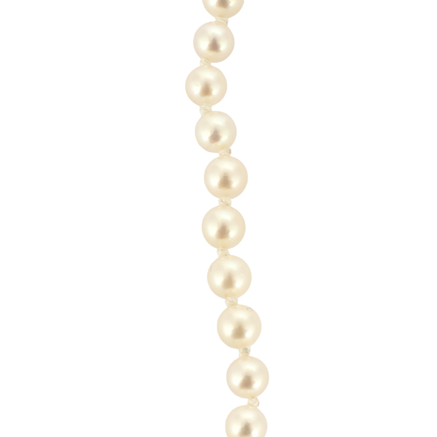 COLLIER DE PERLES, OR DIAMANTS ET SAPHIRS