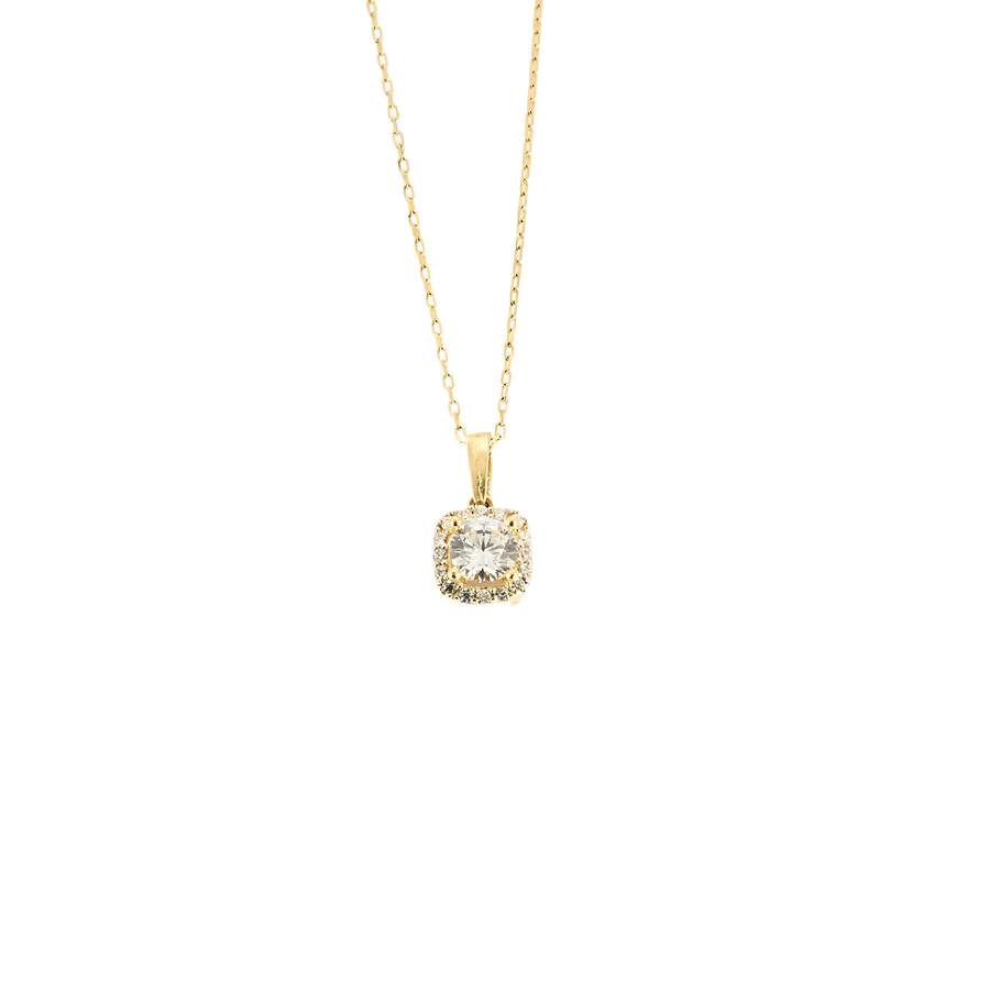 CHAINE PENDENTIF OR ET ZIRCON