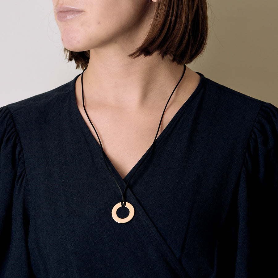 COLLIER PENDENTIF DINH VAN CIBLE OR JAUNE
