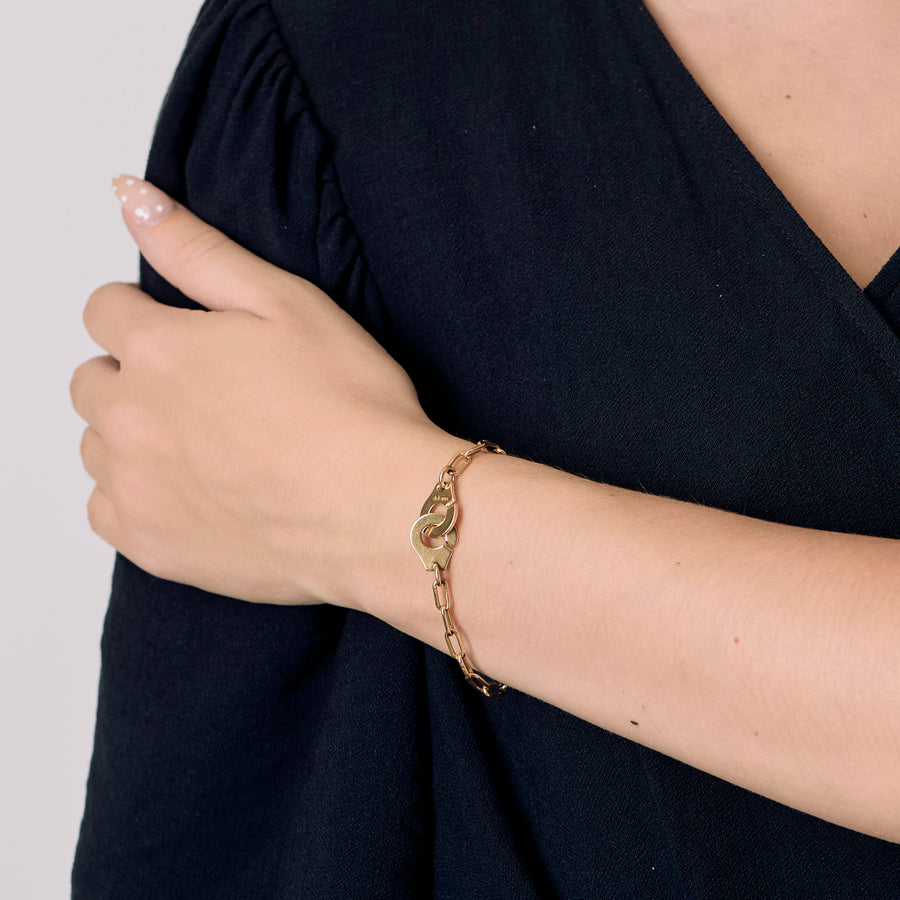 BRACELET MENOTTES DINH VAN R12 OR JAUNE