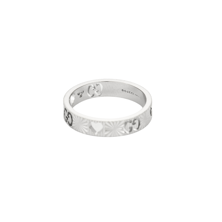 BAGUE GUCCI ICON OR BLANC