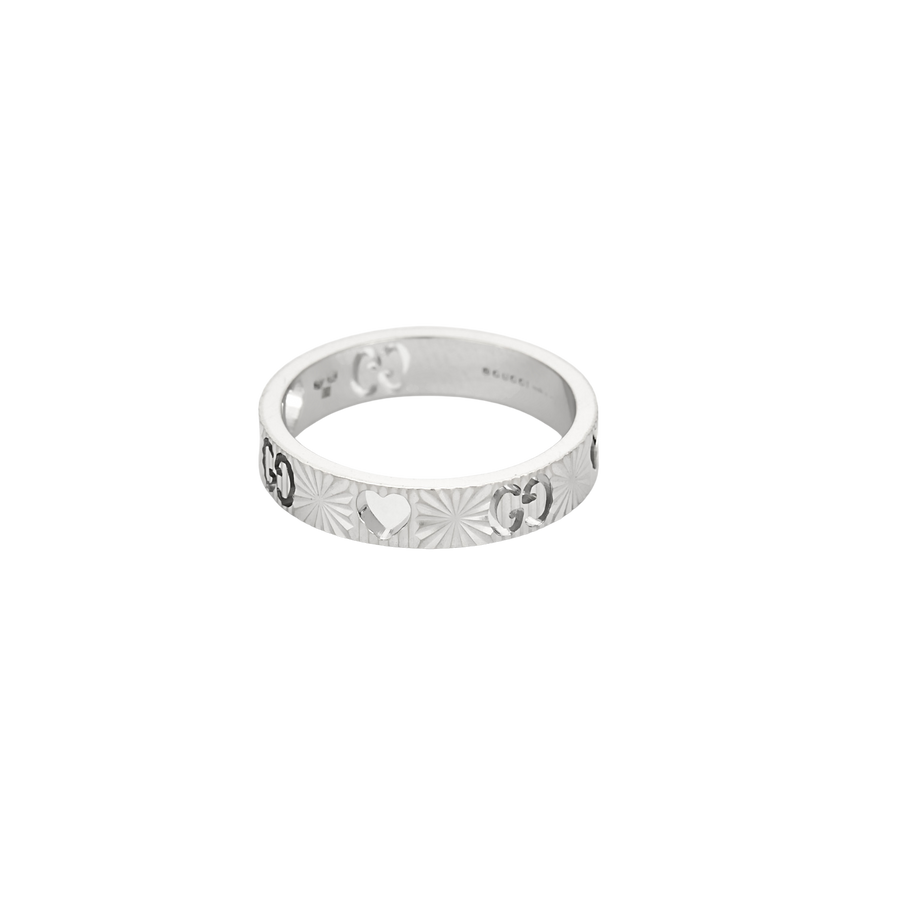 BAGUE GUCCI ICON OR BLANC