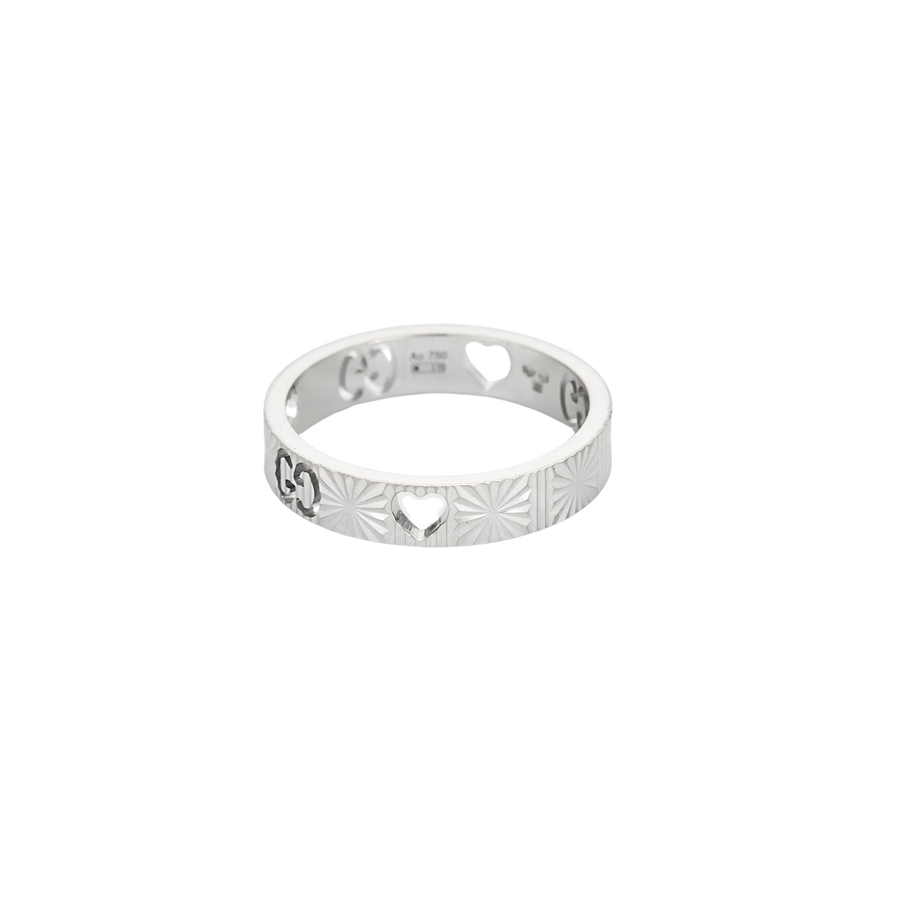BAGUE GUCCI ICON OR BLANC