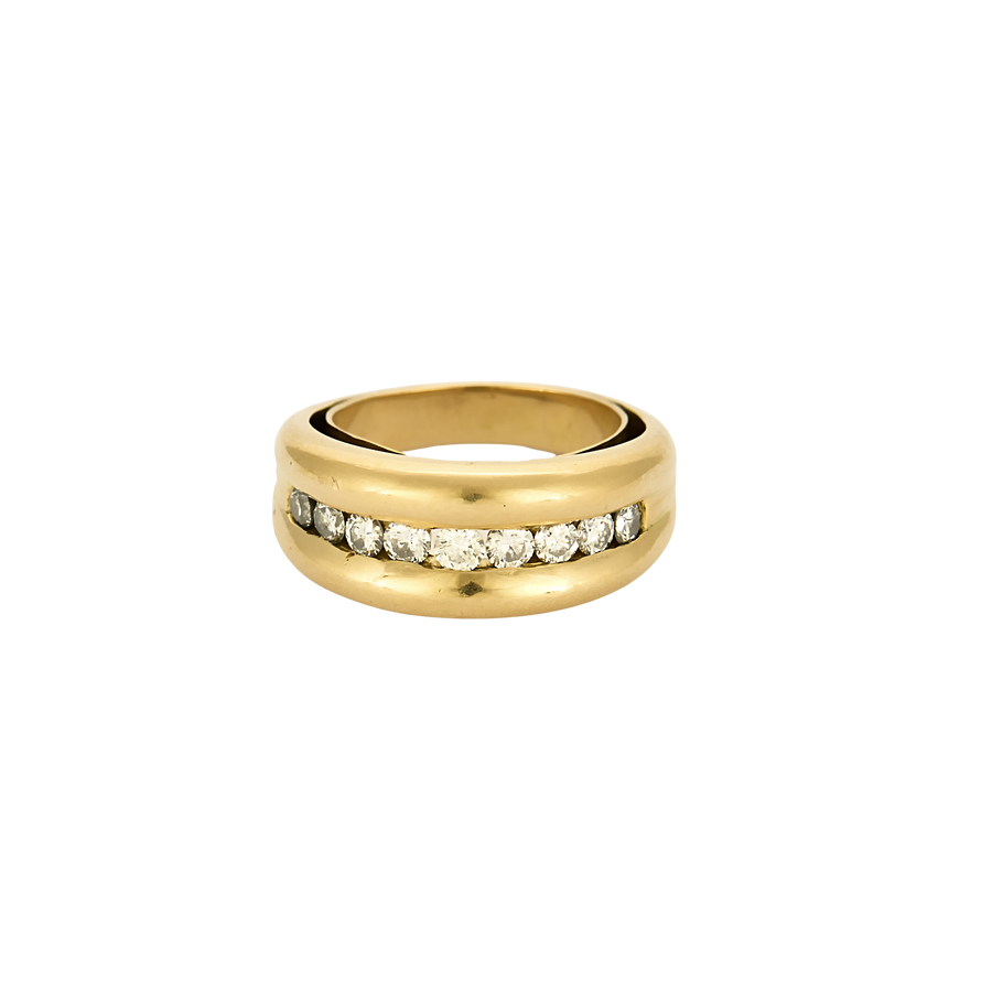 BAGUE OR JAUNE ET DIAMANTS
