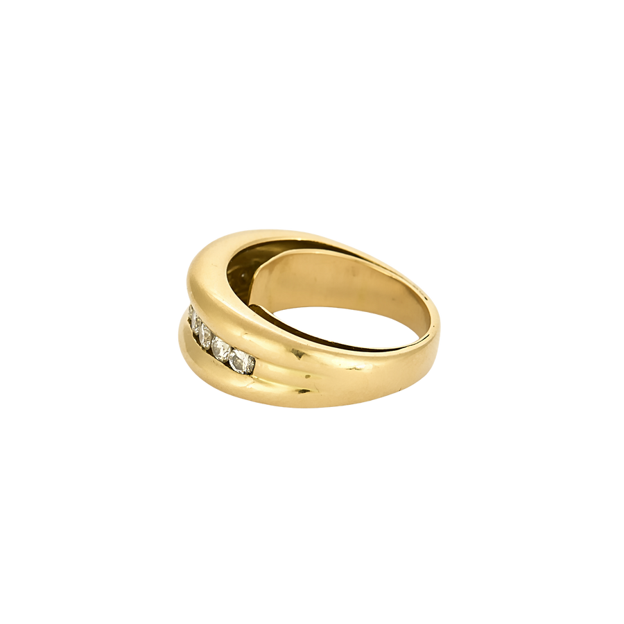 BAGUE OR JAUNE ET DIAMANTS