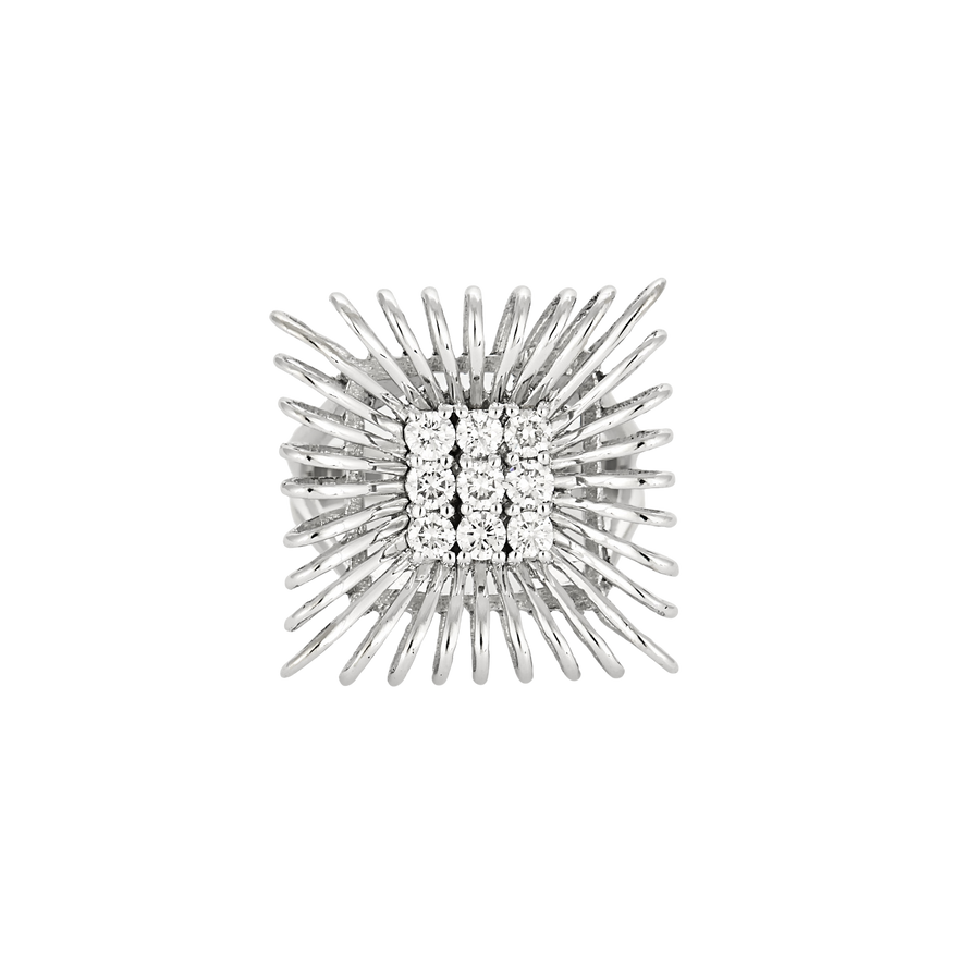 BAGUE VINTAGE OR BLANC ET DIAMANTS