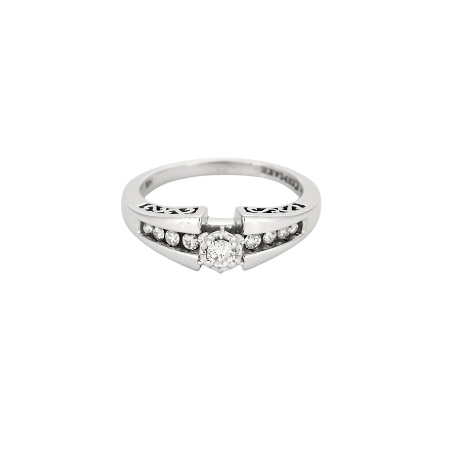 BAGUE OR BLANC ET DIAMANTS