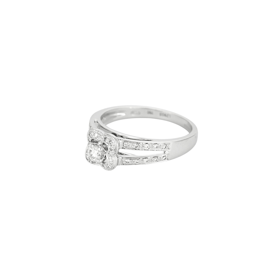 BAGUE OR BLANC ET DIAMANTS