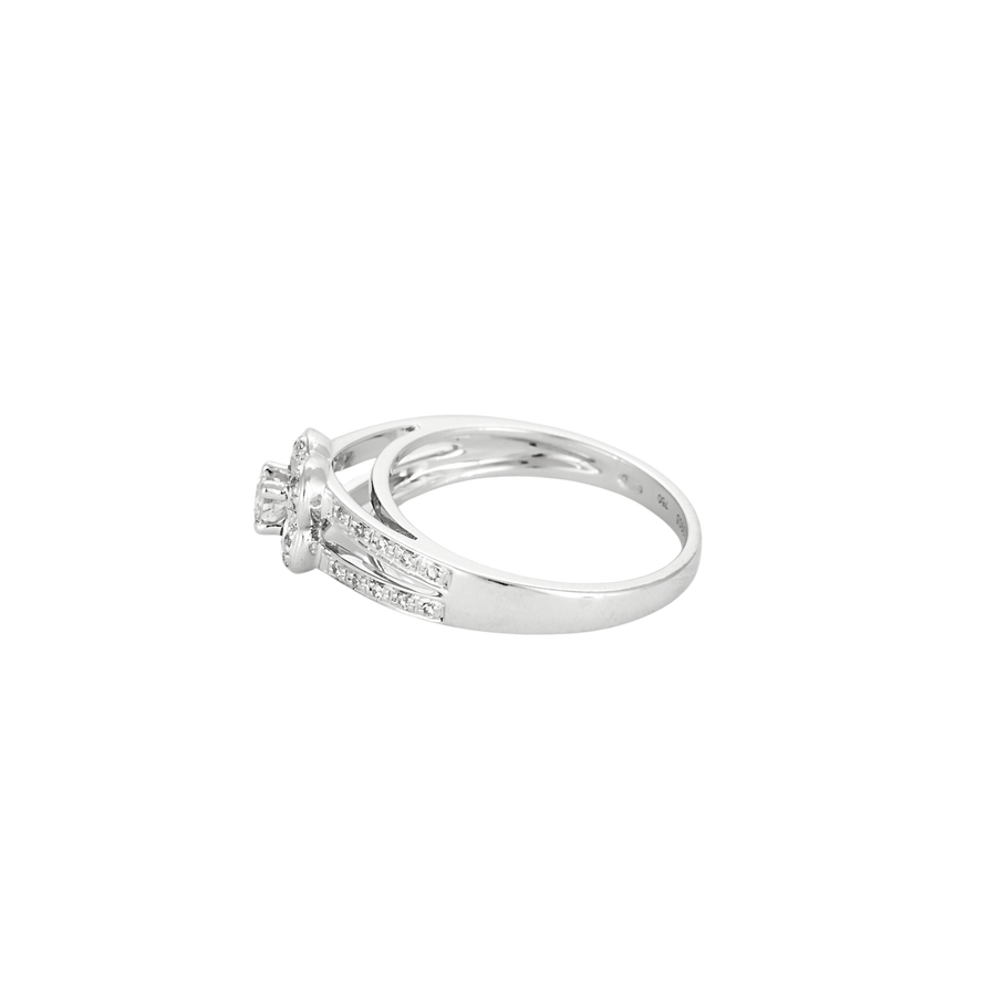 BAGUE OR BLANC ET DIAMANTS