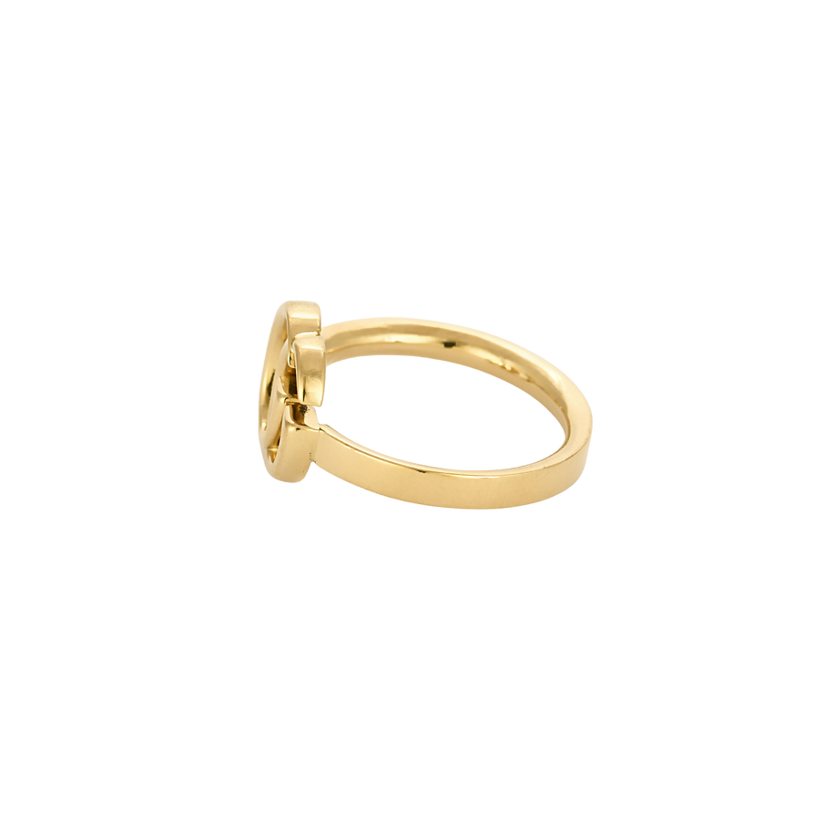 BAGUE GUCCI INTERLOCKING OR JAUNE
