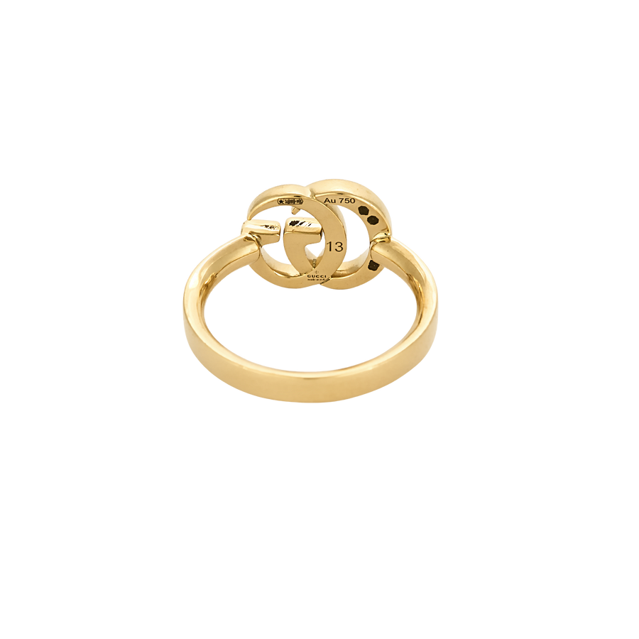 BAGUE GUCCI INTERLOCKING OR JAUNE