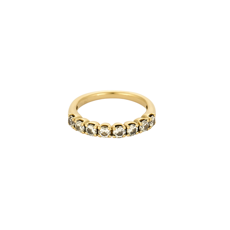BAGUE "DEMI-TOUR" OR BLANC ET DIAMANTS