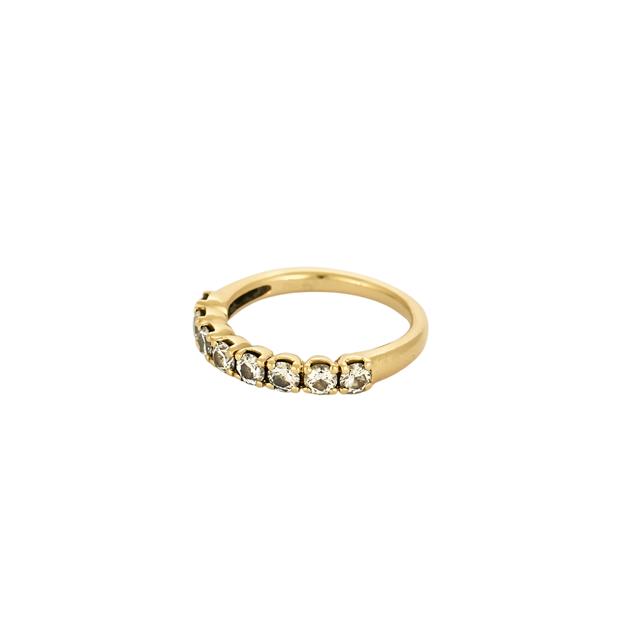 BAGUE "DEMI-TOUR" OR BLANC ET DIAMANTS