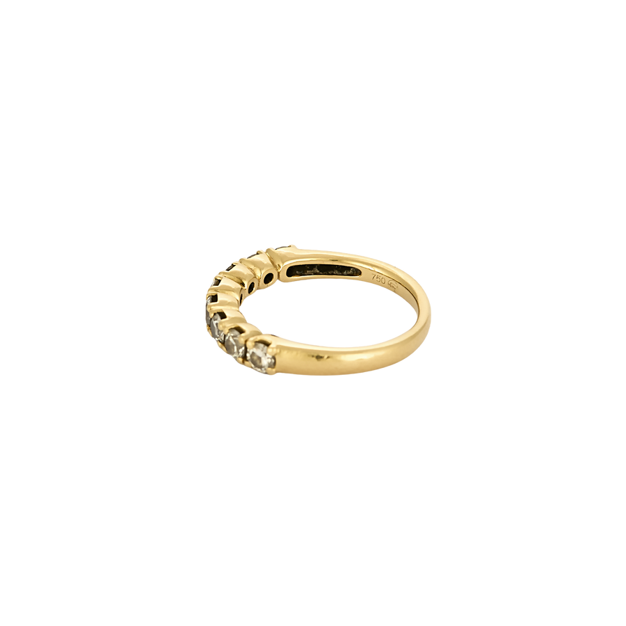 BAGUE "DEMI-TOUR" OR BLANC ET DIAMANTS