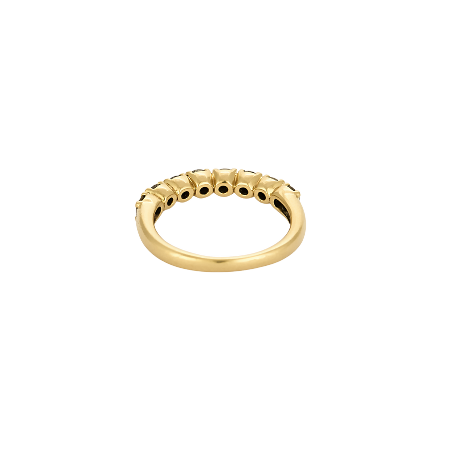 BAGUE "DEMI-TOUR" OR BLANC ET DIAMANTS