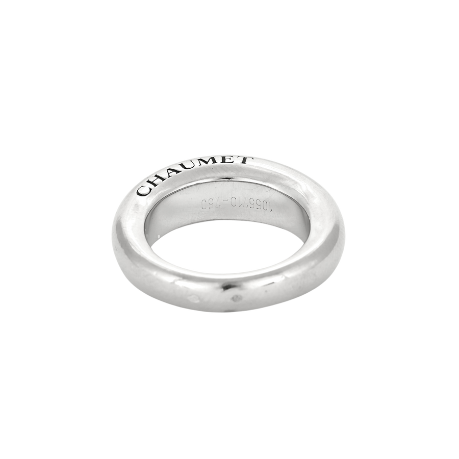 BAGUE JONC CHAUMET OR BLANC