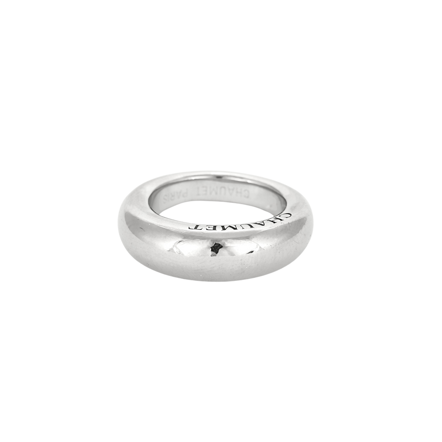 BAGUE JONC CHAUMET OR BLANC