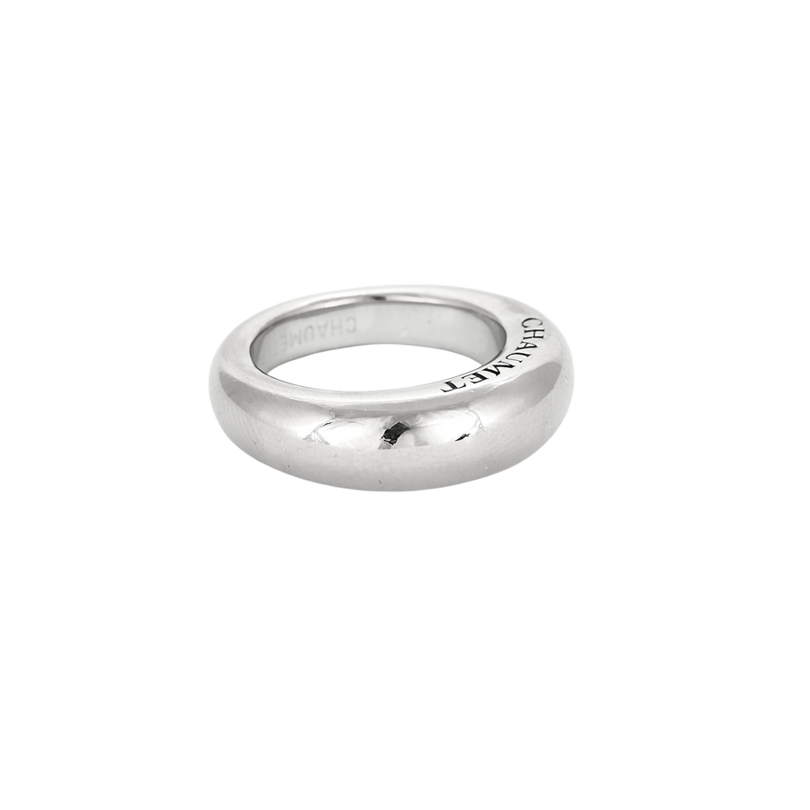 BAGUE JONC CHAUMET OR BLANC