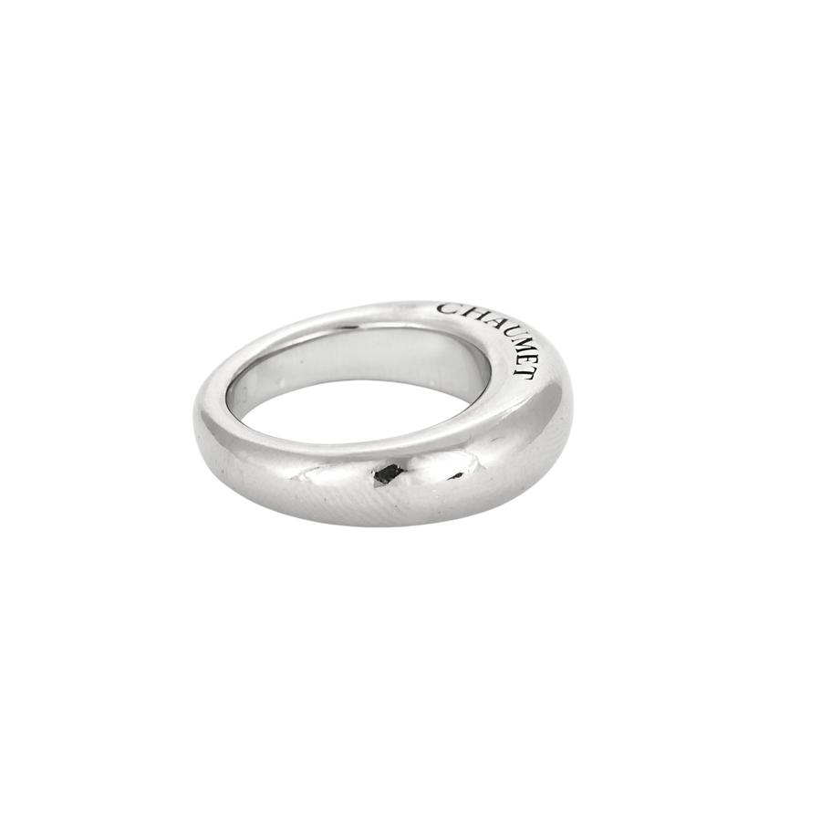 BAGUE JONC CHAUMET OR BLANC