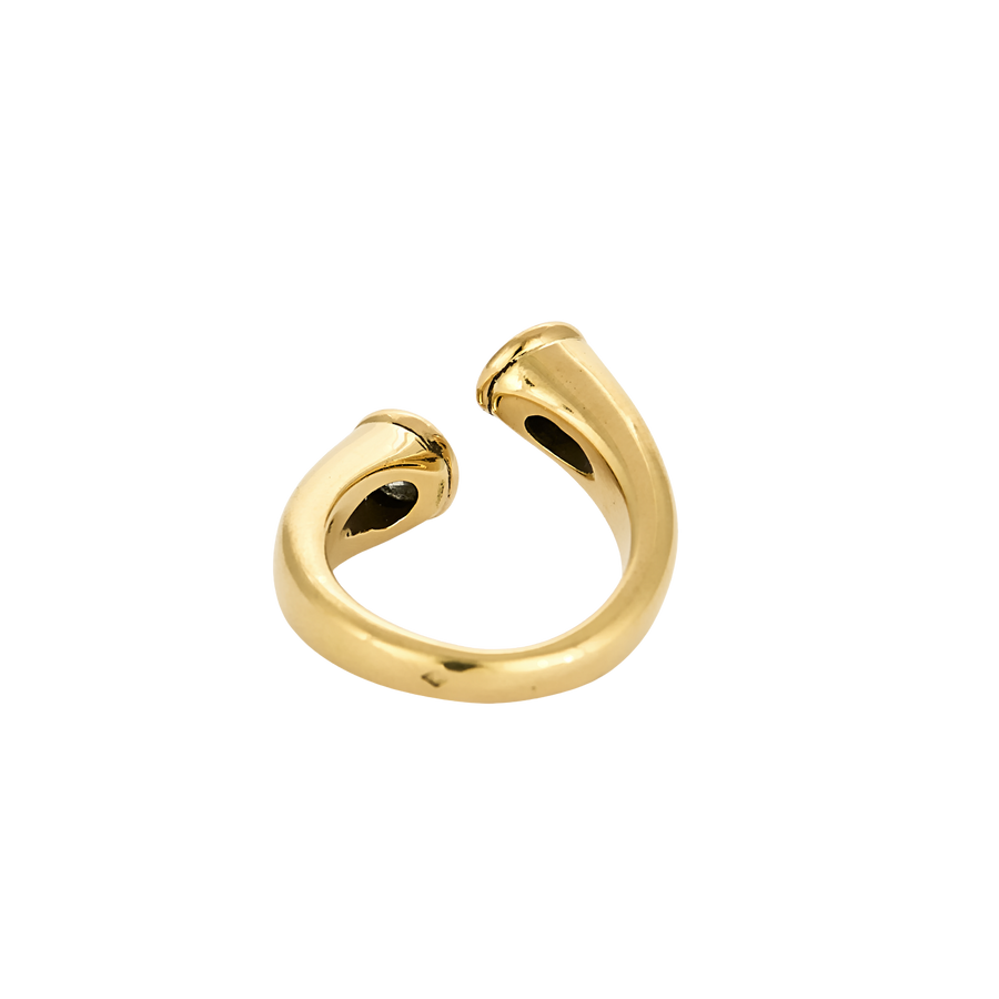 BAGUE TOI ET MOI OR, DIAMANT ET SAPHIR