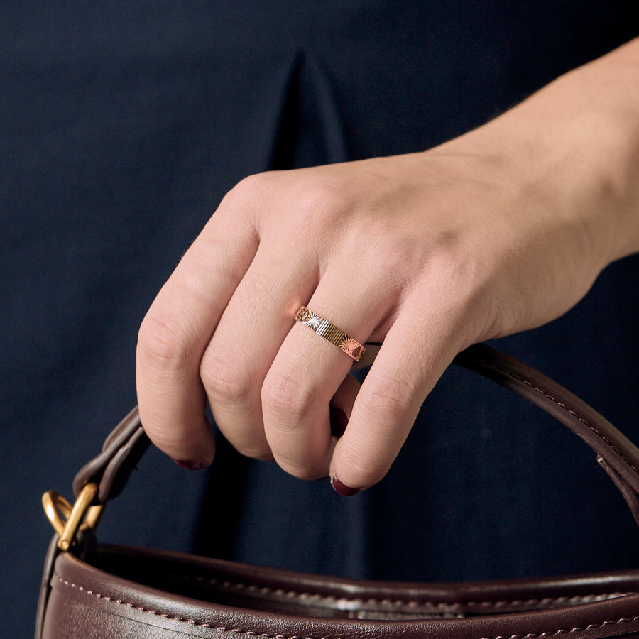 BAGUE GUCCI ICON OR ROSE