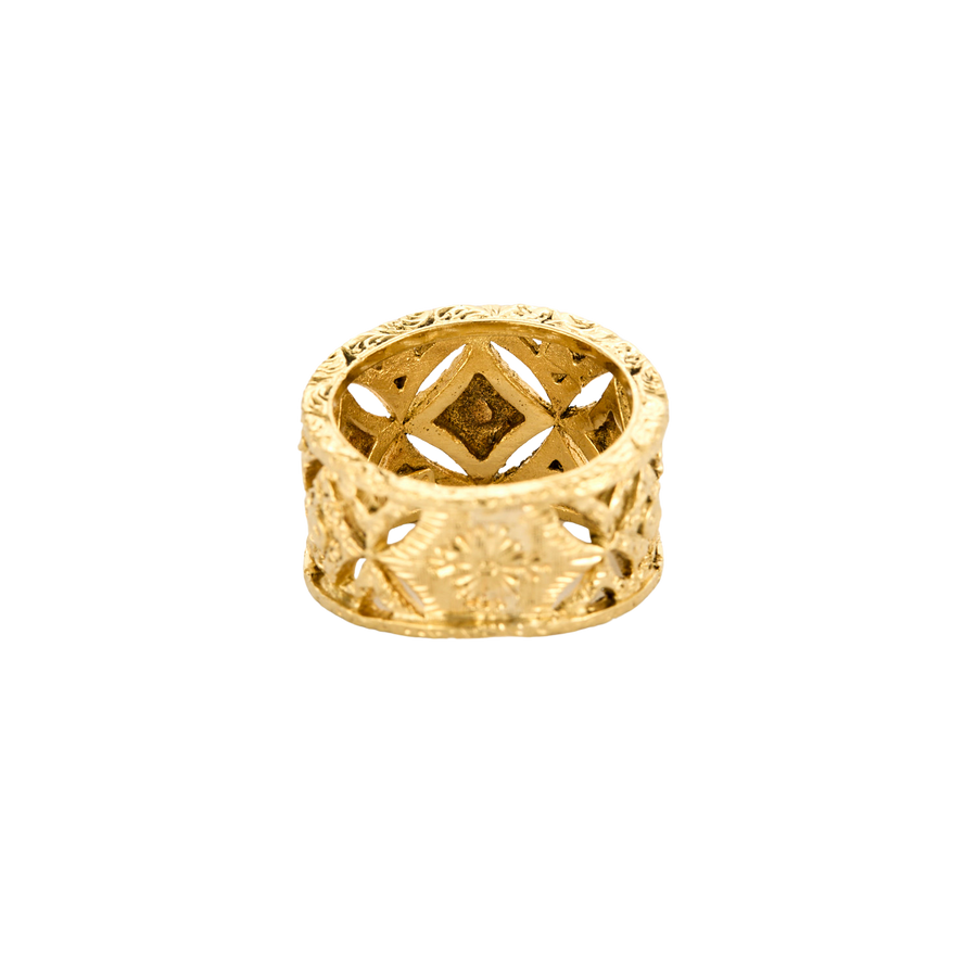 BAGUE AJOURÉE OR JAUNE.