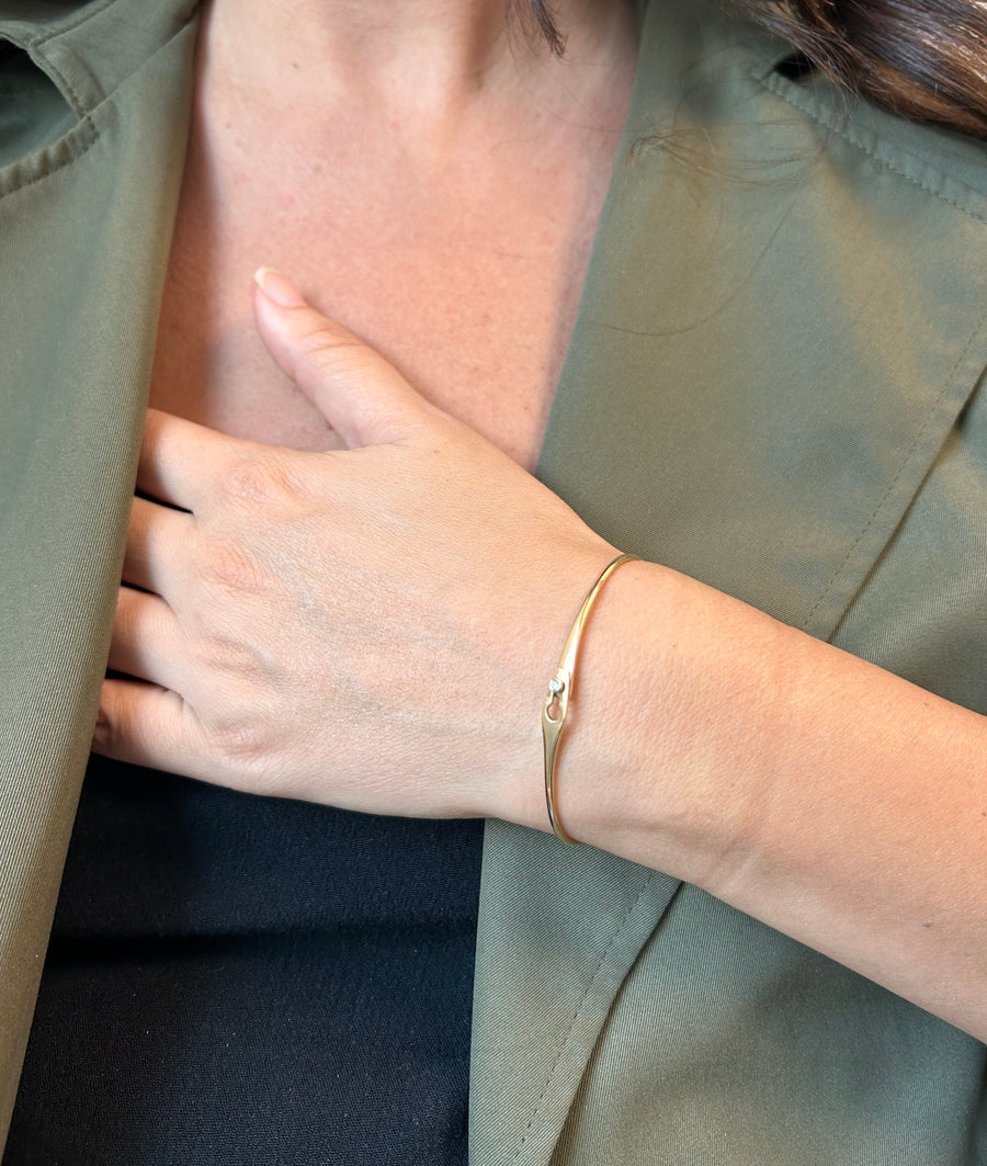 BRACELET SERRURE DINH VAN OR ET DIAMANTS