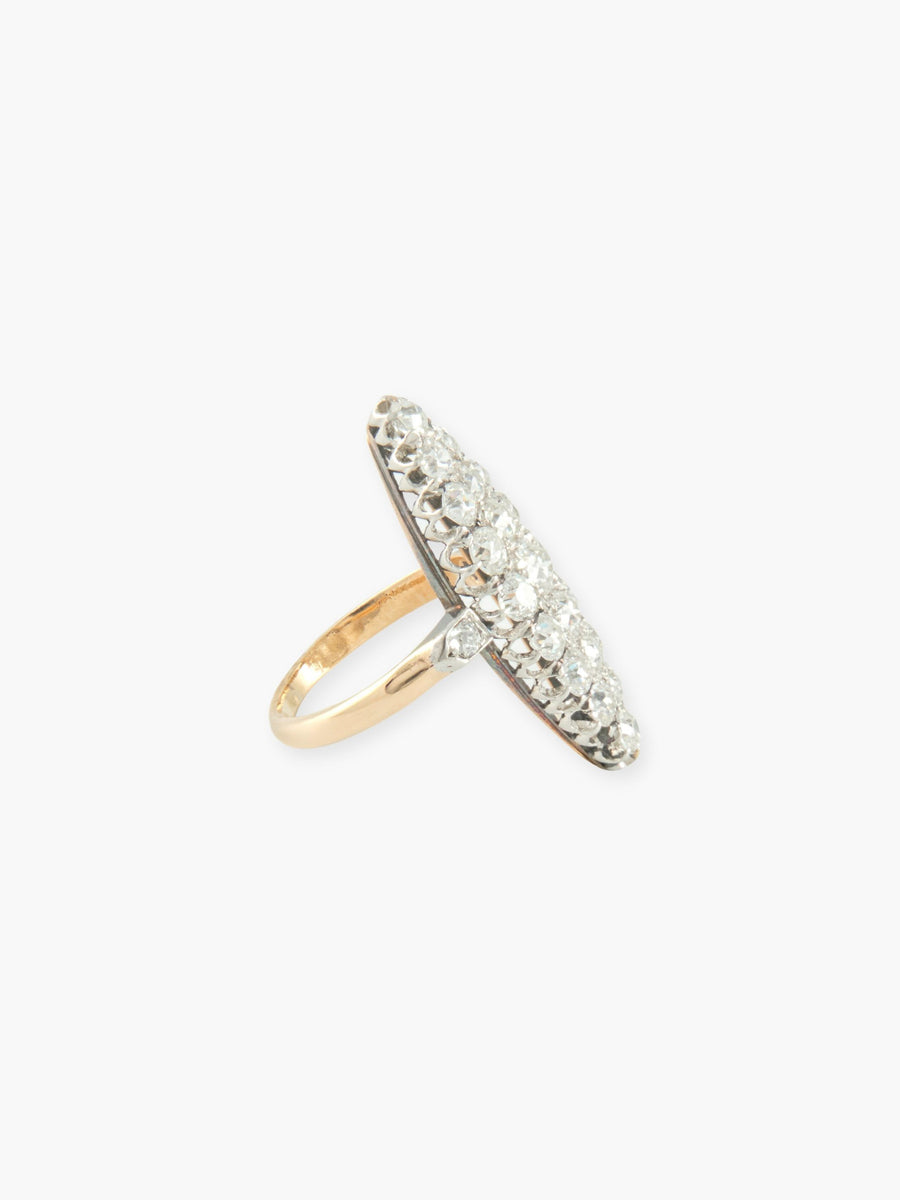 BAGUE MARQUISE OR ET DIAMANTS