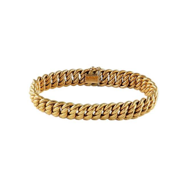 BRACELET OR MAILLE AMÉRICAINE