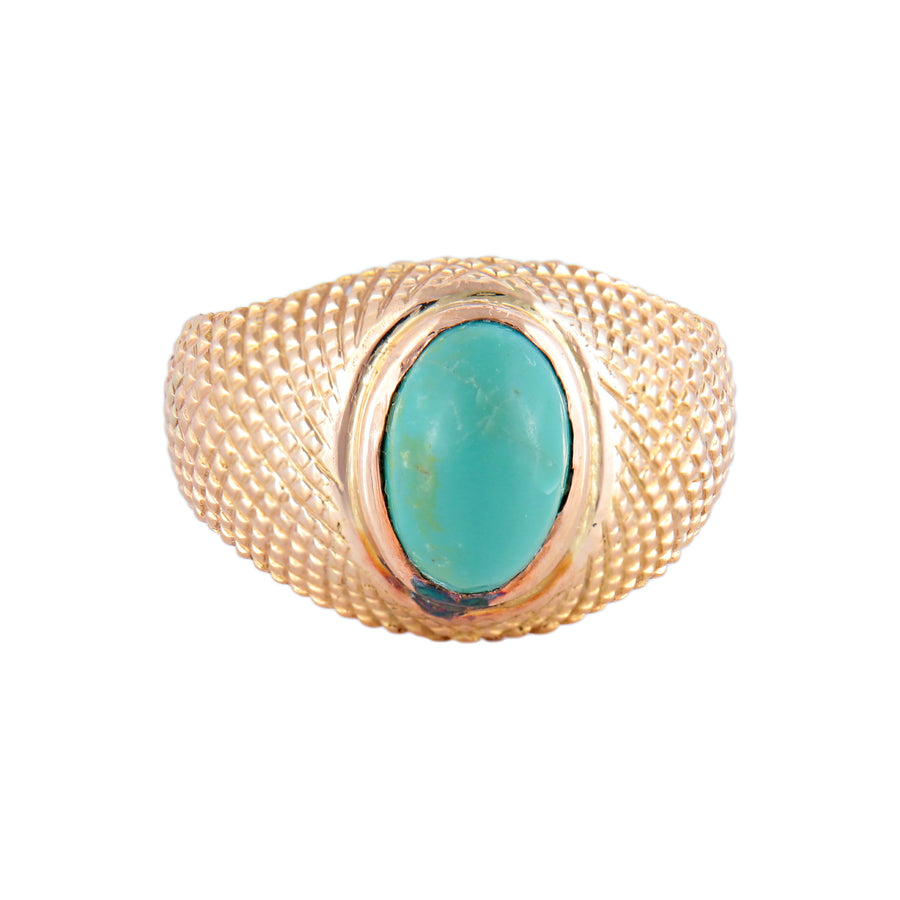 BAGUE « LA TURQUOISE » OR JAUNE