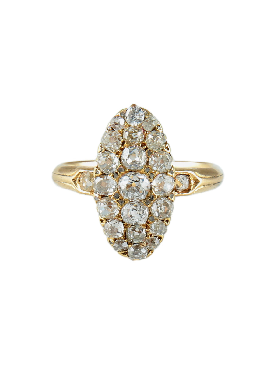 BAGUE MARQUISE OR & DIAMANTS