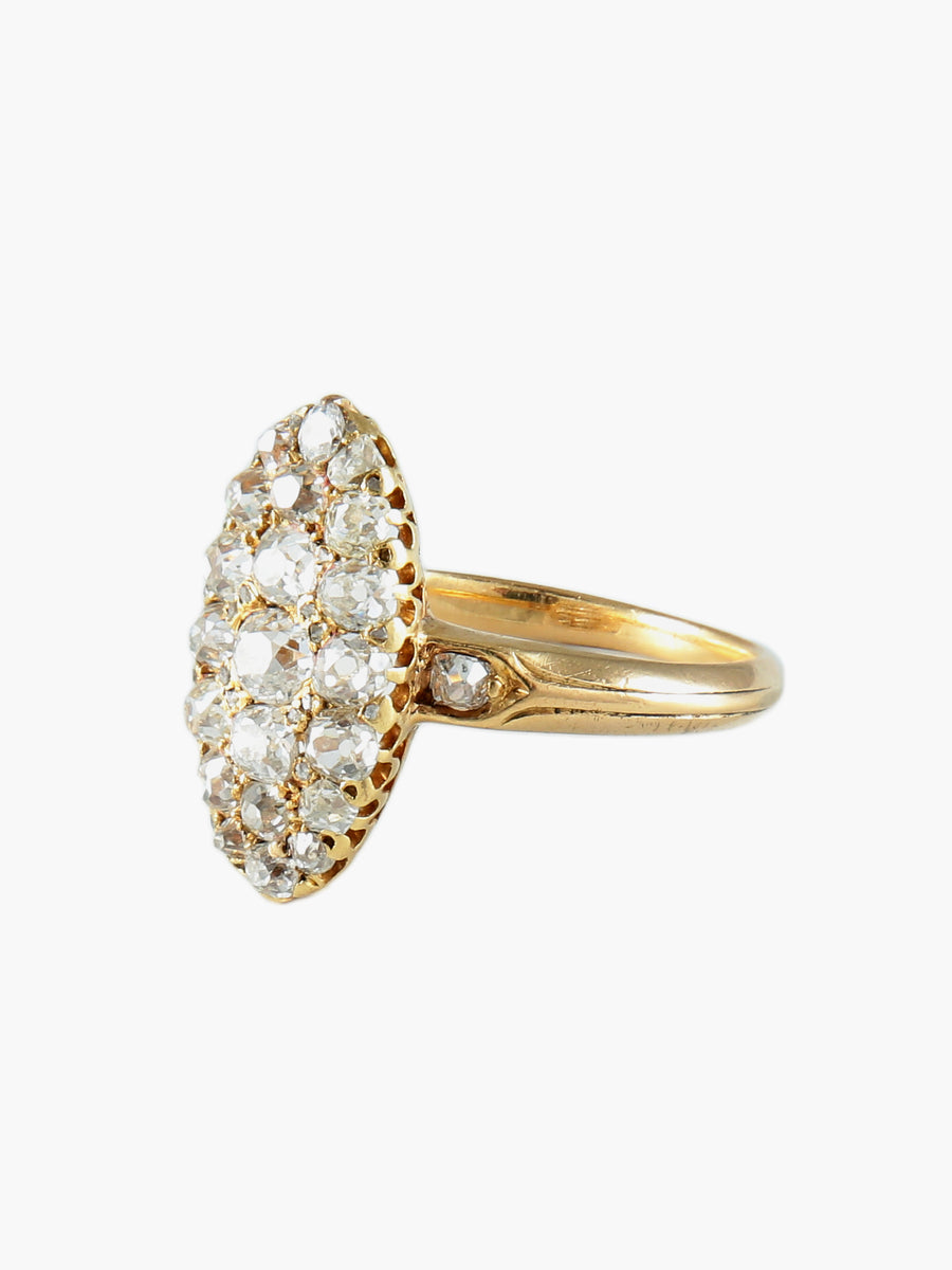 BAGUE MARQUISE OR & DIAMANTS