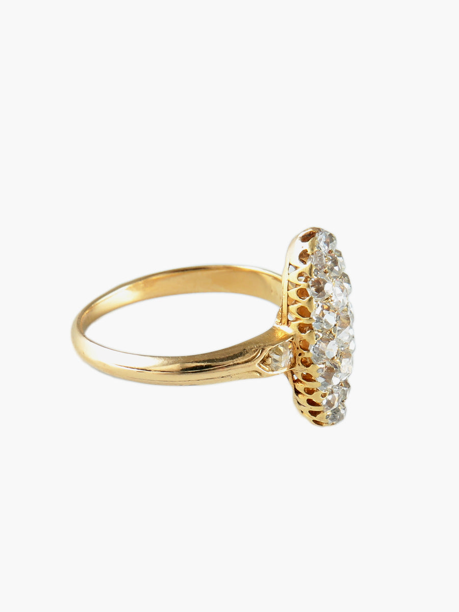 BAGUE MARQUISE OR & DIAMANTS