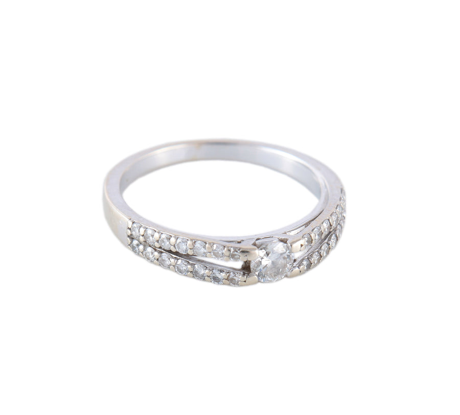 BAGUE OR BLANC & DIAMANTS