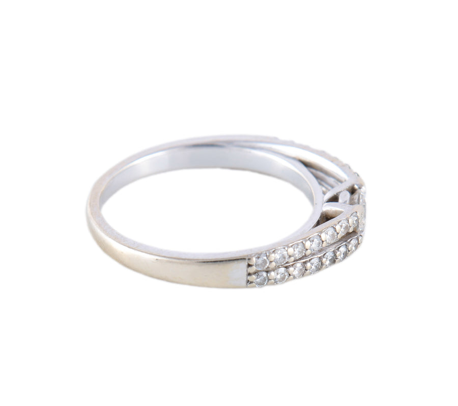 BAGUE OR BLANC & DIAMANTS